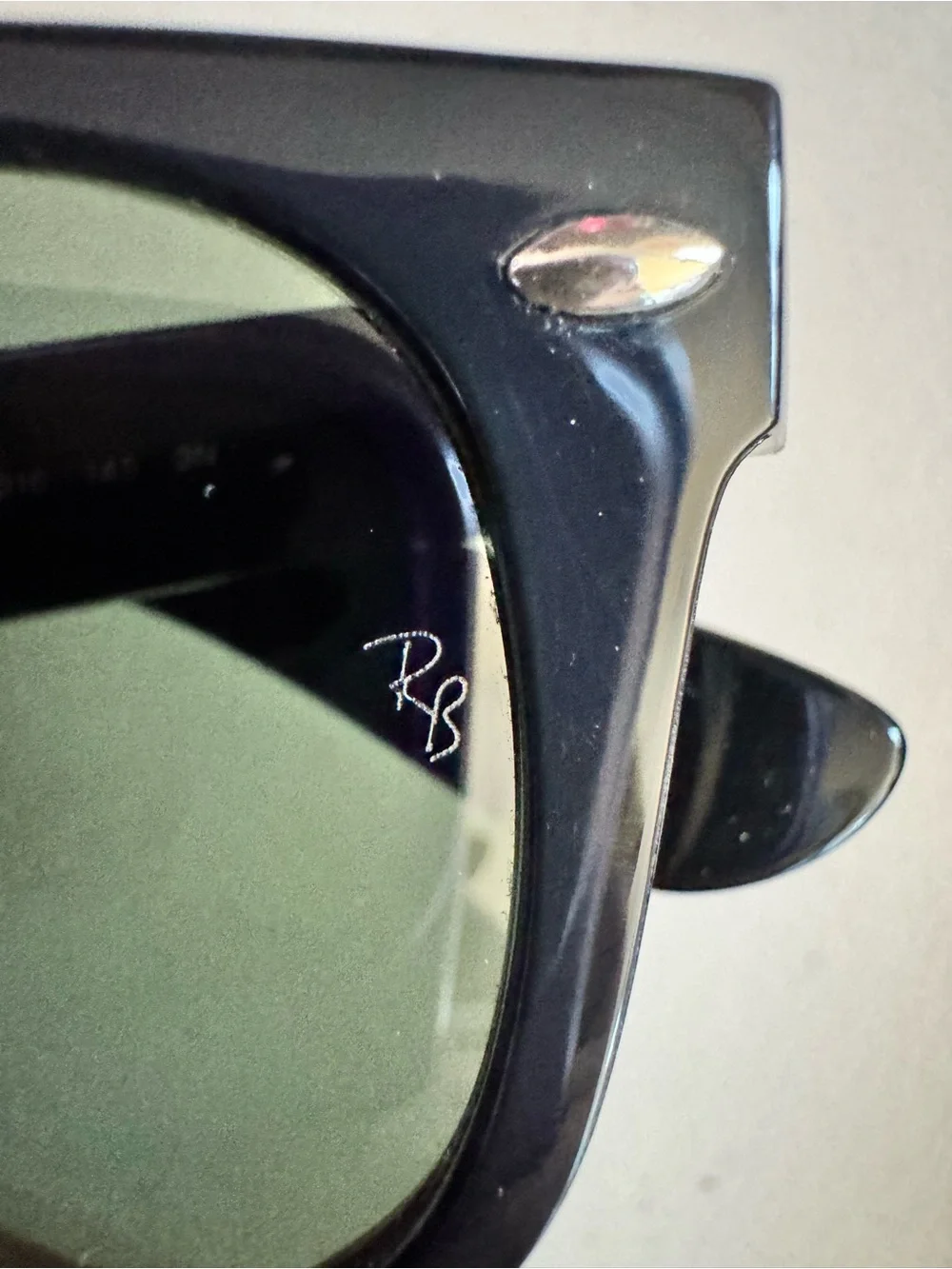Kids New Wayfarer Ray Bans Black Frame Sunglasses with Dark Green Lenses